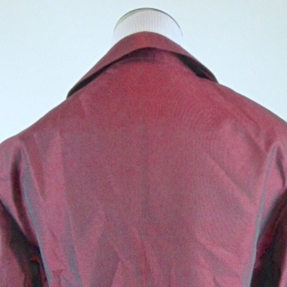 Tahari burgundy red silk jacket blazer 10 classic - Picture 3 of 5